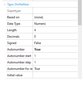 autonumber